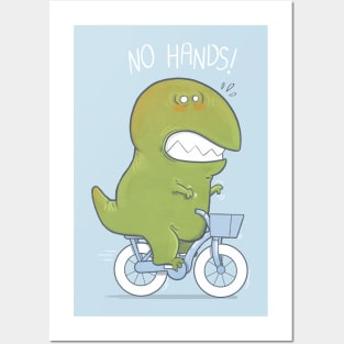 T-Rex tries biking Posters and Art